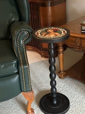 Vintage Havana Cuban Cigar Solid Wood Accent Stand Table